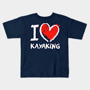 i love kayaking Kids T-Shirt